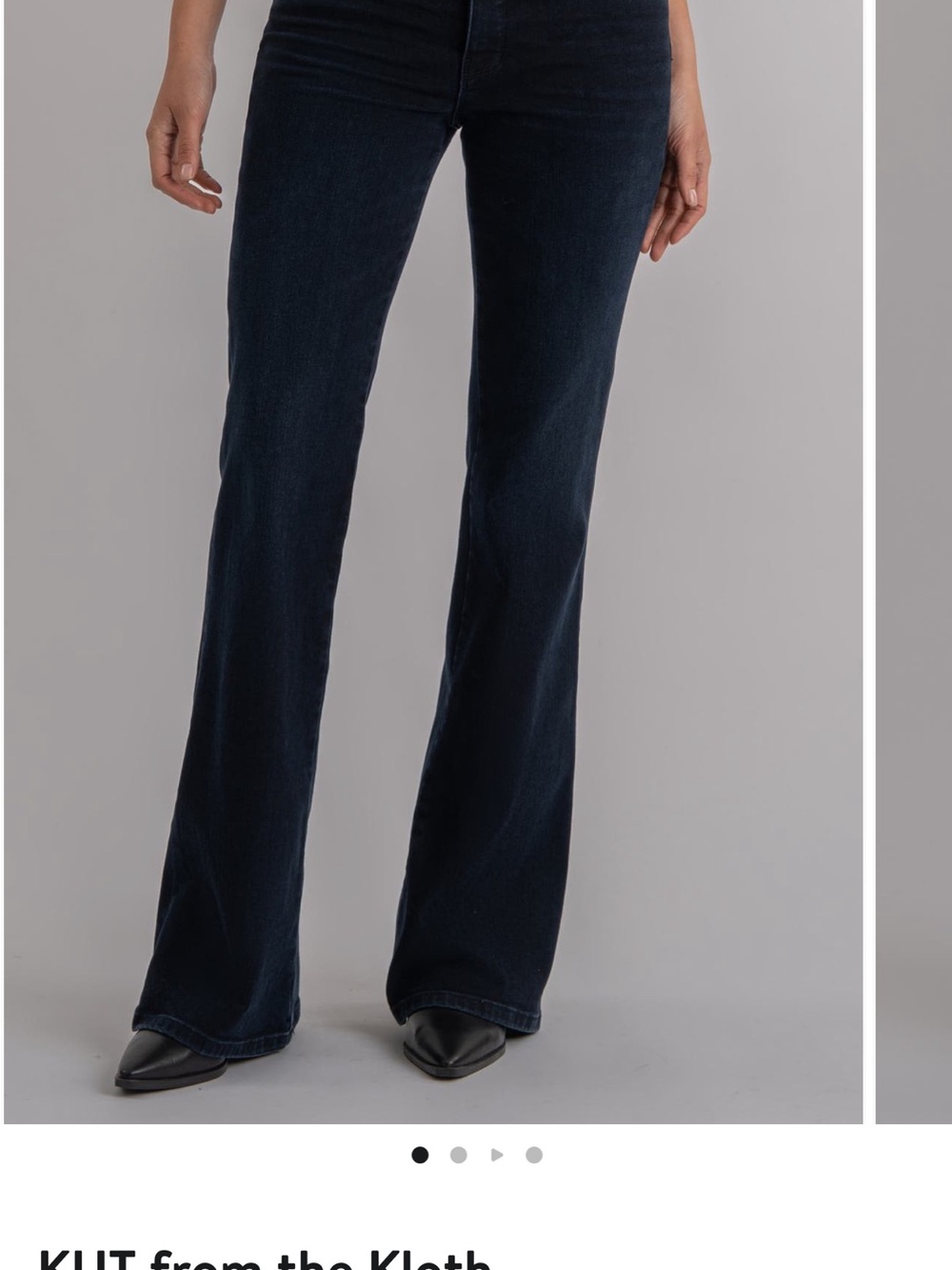 Kut from the Kloth Charcoal Black Wash Flare Jeans